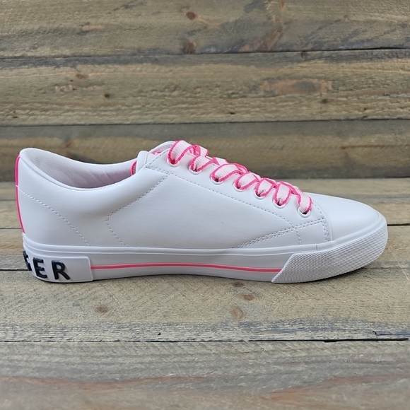 Tommy Hilfiger Women's White/Fuschia Sneakers NEW - Picture 8 of 11